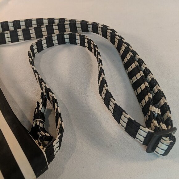 Kate Spade Flatiron Cammy Striped Nylon Shoulder Bag Purse Black White Crossbody - Picture 6 of 16